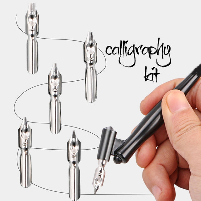 Calligraphy Pen Set Inclined Bar Dip Pen Manga Cartoon Pen With 5 Pen Nib