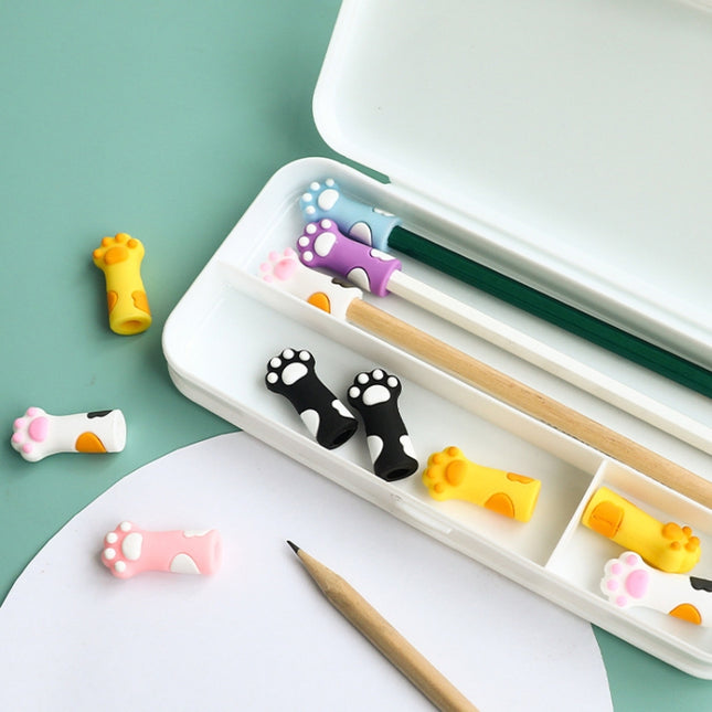 Cute Cats Paw Pencil Cap Student Cartoon Pencil Soft Silicone Protective Case