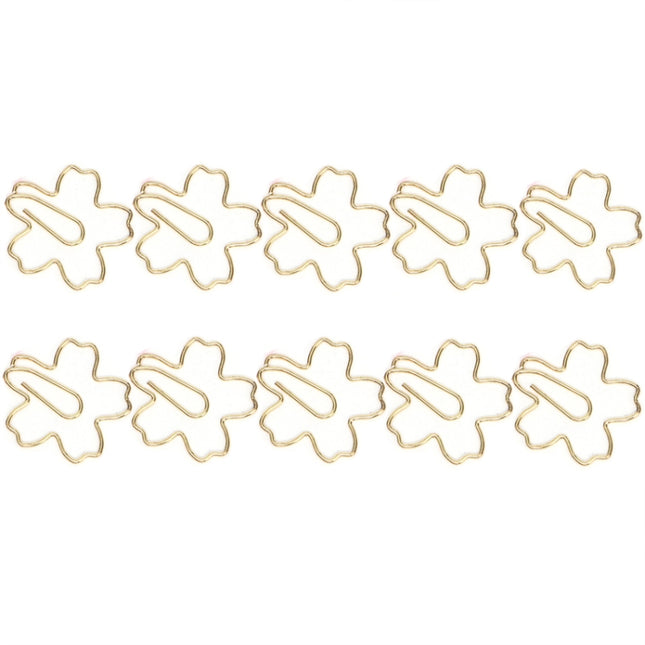 Metal Special-shaped Paper Clips File Classification And Storage Paper Clips, 10pcs /Box Sakura
