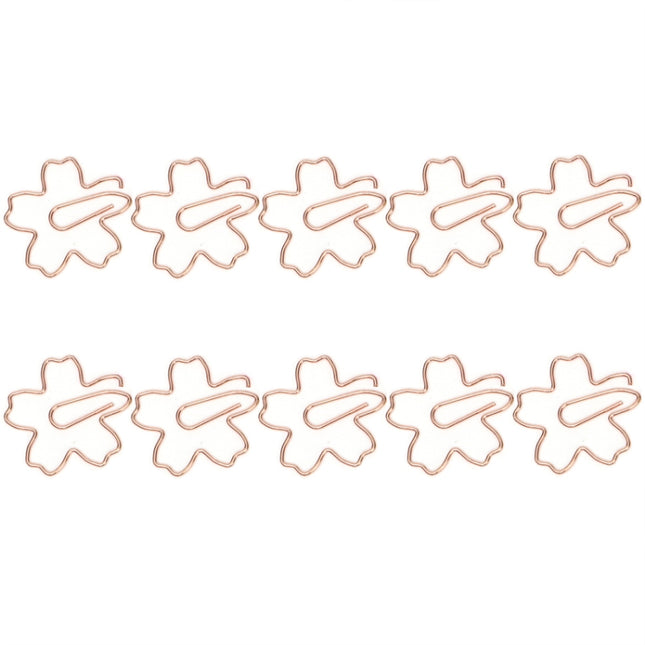 Metal Special-shaped Paper Clips File Classification And Storage Paper Clips, 10pcs /Box Sakura