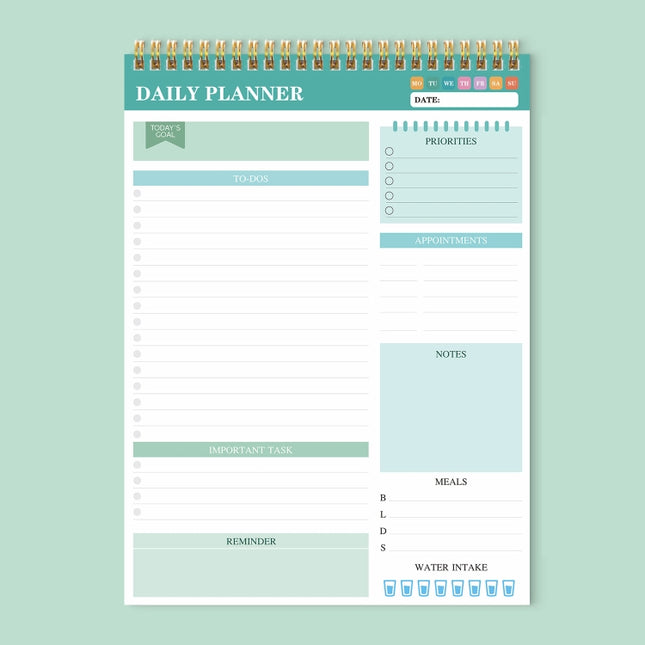 52 Sheets A4 English Daily Planner Coil Notepad Schedule Book To Do List Important Matters