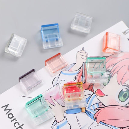 30pcs Anti-Roll Retainer Push-Pull Clip A4 Paper Loose-leaf Clip