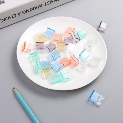 30pcs Anti-Roll Retainer Push-Pull Clip A4 Paper Loose-leaf Clip