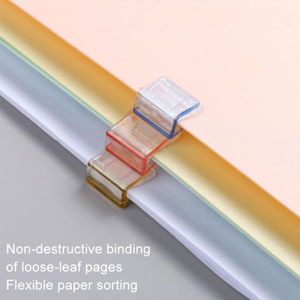30pcs Anti-Roll Retainer Push-Pull Clip A4 Paper Loose-leaf Clip