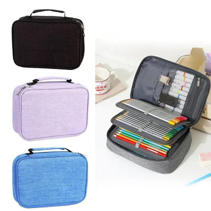 72-Slot Art Pencil Case Organizer Durable & Portable Colored Pencils Holder Artist Supplies Storage