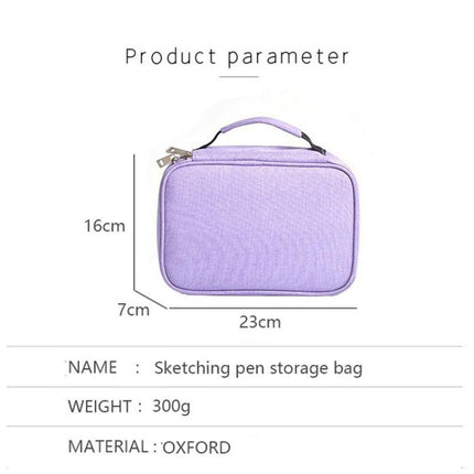 72-Slot Art Pencil Case Organizer Durable & Portable Colored Pencils Holder Artist Supplies Storage