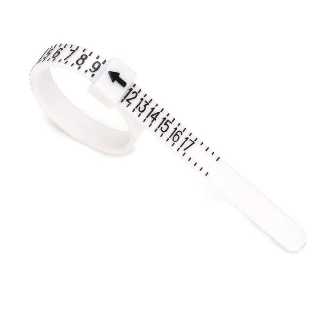 10pcs Portable Ring Measuring Belt Finger Circumference Soft Ruler