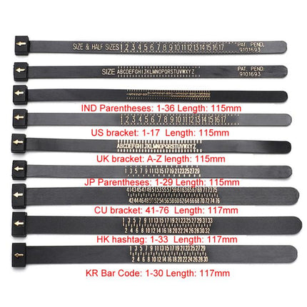 10pcs Portable Ring Measuring Belt Finger Circumference Soft Ruler