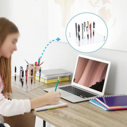 120-Hole Acrylic Paint Brush Holder And Pencil Storage