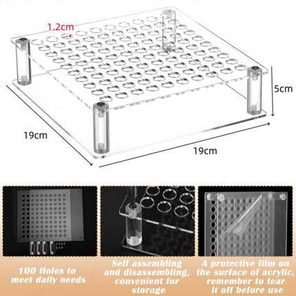 100-Hole Acrylic Paint Brush Holder and Pen Storage Stand