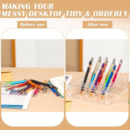 100-Hole Acrylic Paint Brush Holder and Pen Storage Stand