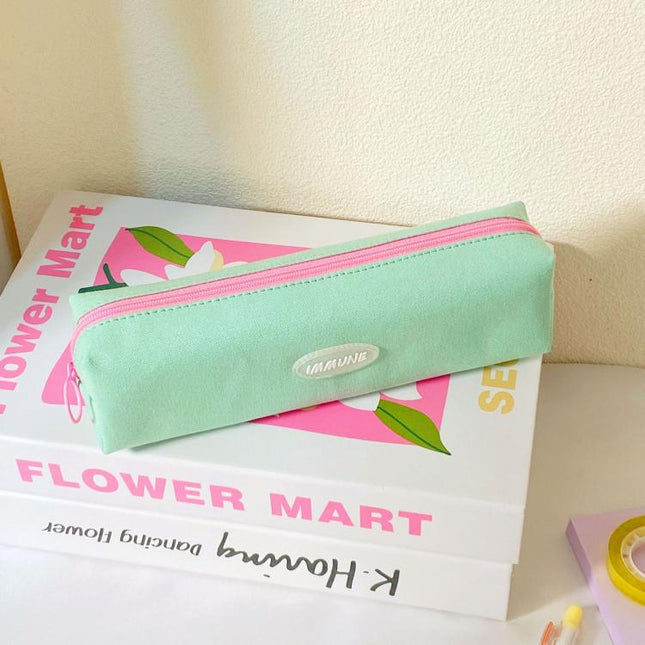 Large Capacity Square Stationery Box Simple Pen Pouch