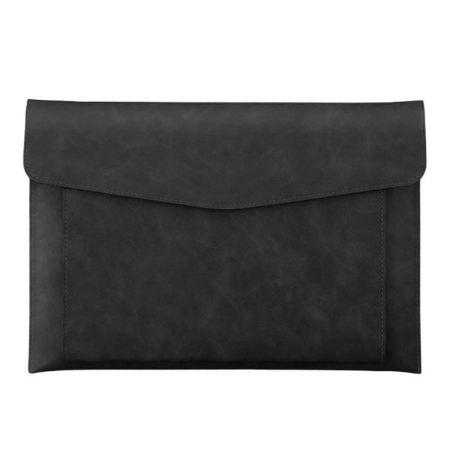 A4 Double Layer PU Document Bag 14 Inch Laptop Briefcase File Organizer Holder For Office School Supplies