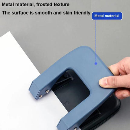 Deli 0104 Two Holes Punch With Ruler Lever Positioning 6mm Punch For 35 Pages