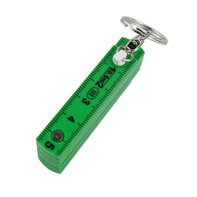 0.5m 10-fold Drawing Measuring Plastic Folding Ruler Portable Keychain
