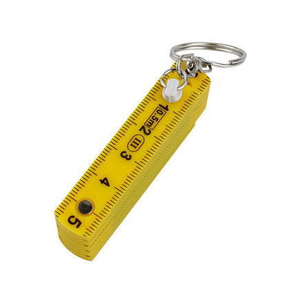 0.5m 10-fold Drawing Measuring Plastic Folding Ruler Portable Keychain